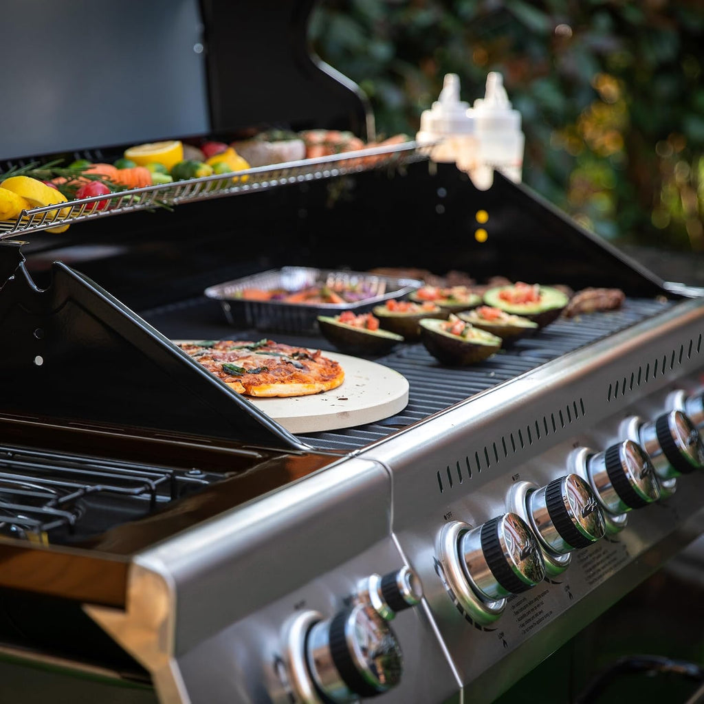 Royal Gourmet GA6402C 6-Burner Propane Gas Grill with Sear Burner and Side Burner, 74,000 BTUs, Cabinet Style Outdoor BBQ Grill for Barbecue Grilling & Backyard Cooking, Coffee