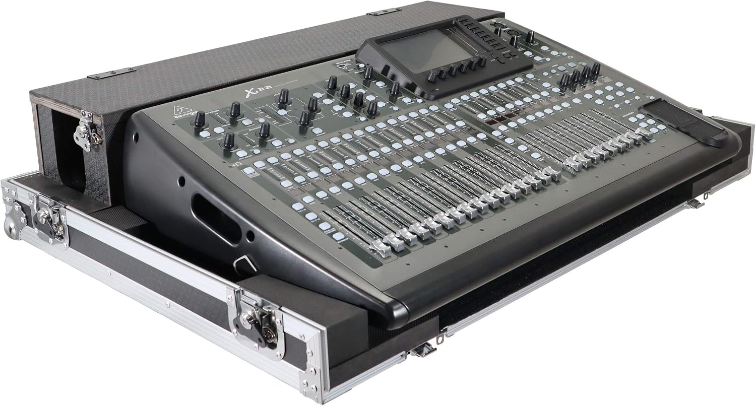 ProX XS-BX32DHW ATA Digital Audio Mixer Flight Case for Behringer X32 Console with Doghouse compartment and Caster wheels