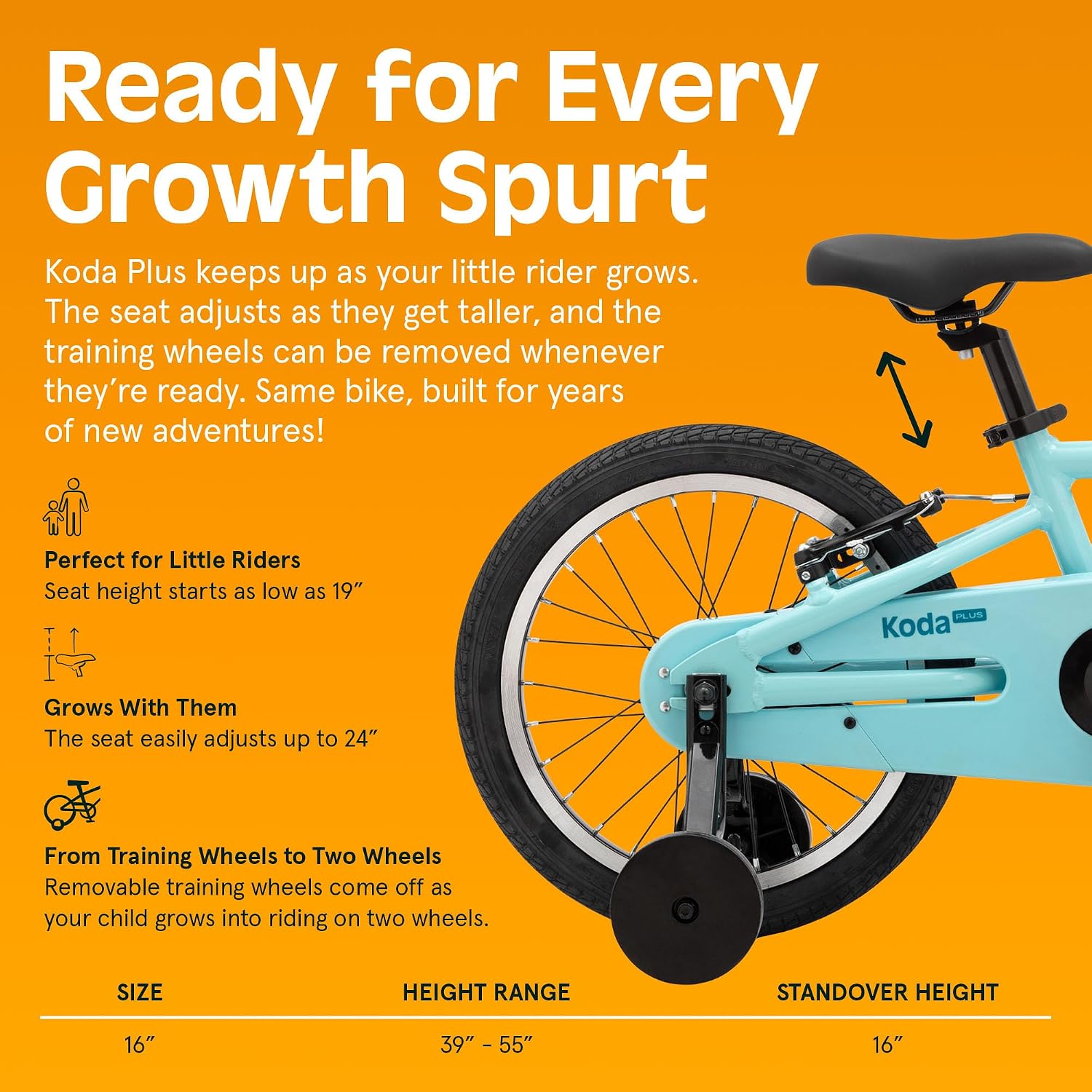 Retrospec Koda Plus Kids Bike for Boys & Girls Ages 4-6 Years - Children's Bicycle, Adjustable Seat & Handlebars