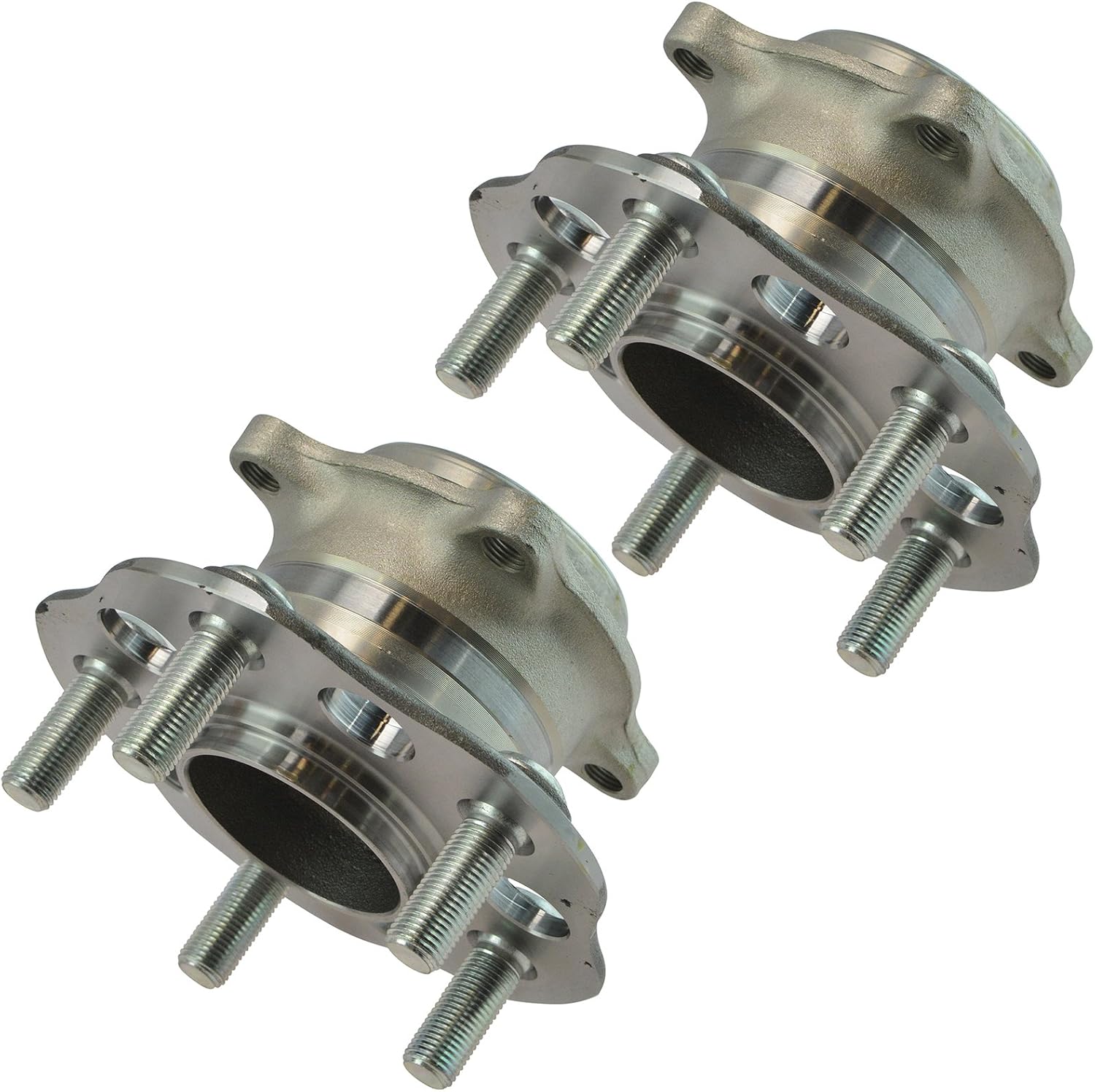 TRQ Rear Left and Right Wheel Bearing and Hub Assembly Set 2 Piece Compatible with 07-11 Honda CR-V 10-11 Accord Crosstour 12-15 FWD Models