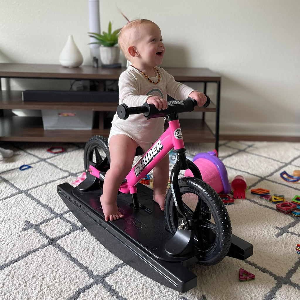 Strider Sport 2-in-1 Rocking Bike - Helps Teach Baby How to Ride a Balance Bicycle - for Kids 6 Months to 4 Years - Easy Assembly & Adjustments