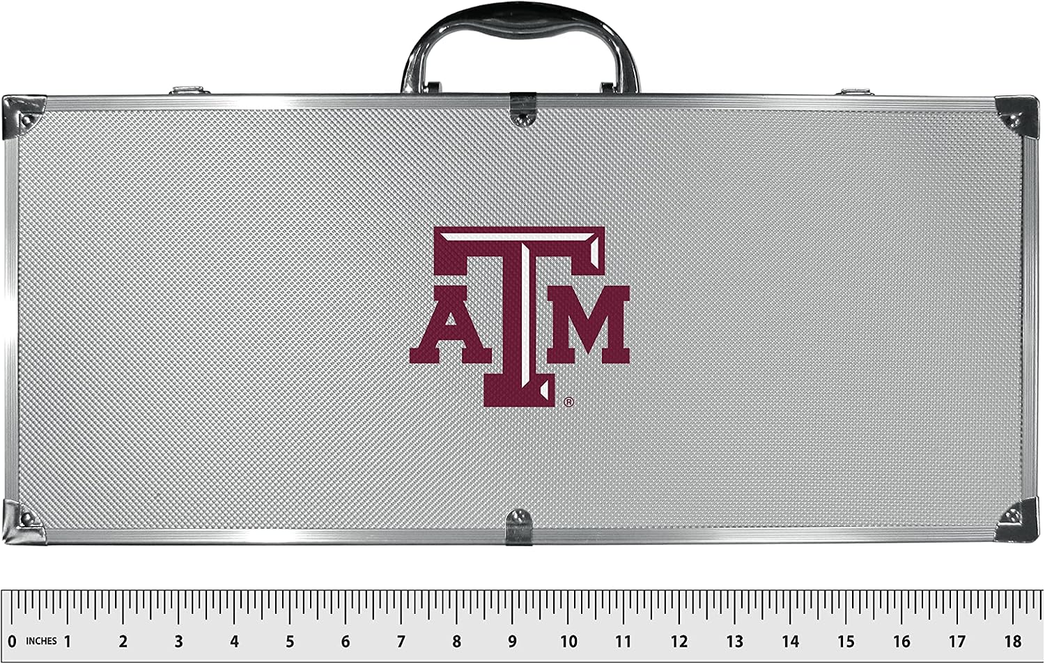 NCAA Siskiyou Sports Fan Shop Texas A&M Aggies Steel Tailgater BBQ Set w/Case 8 piece Gray