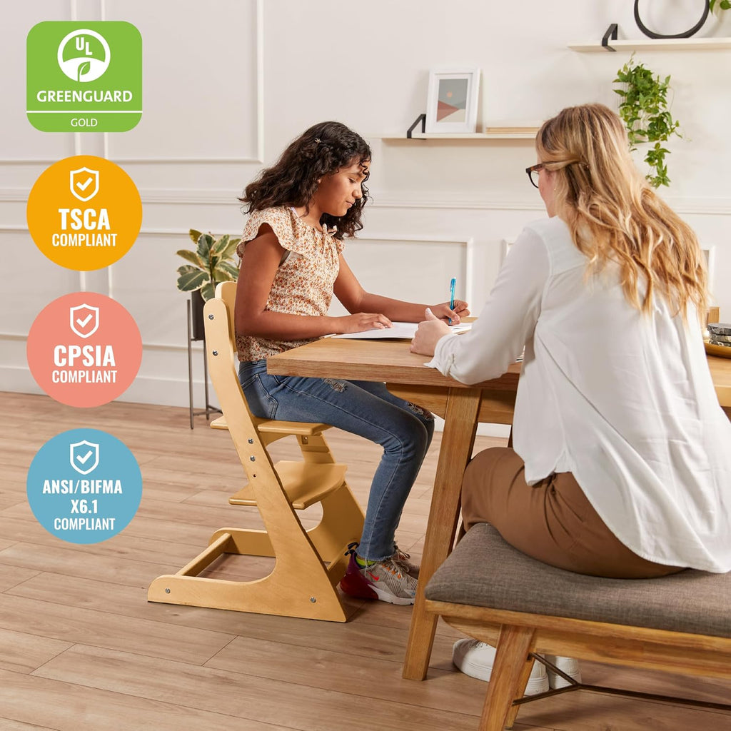 ECR4Kids Grows with Me Chair, Transitional Chair, Natural