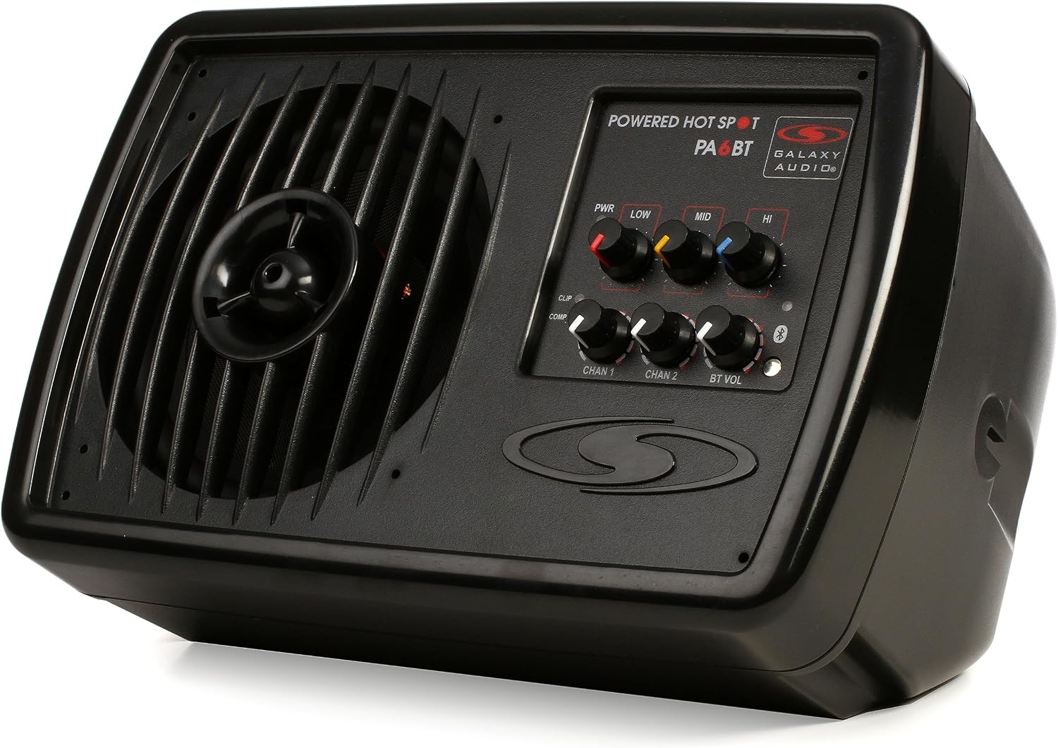 Galaxy Audio PA6BT 6' 170 Watt 2-Way Powered Hot Spot Monitor Speaker With Bluetooth,Black