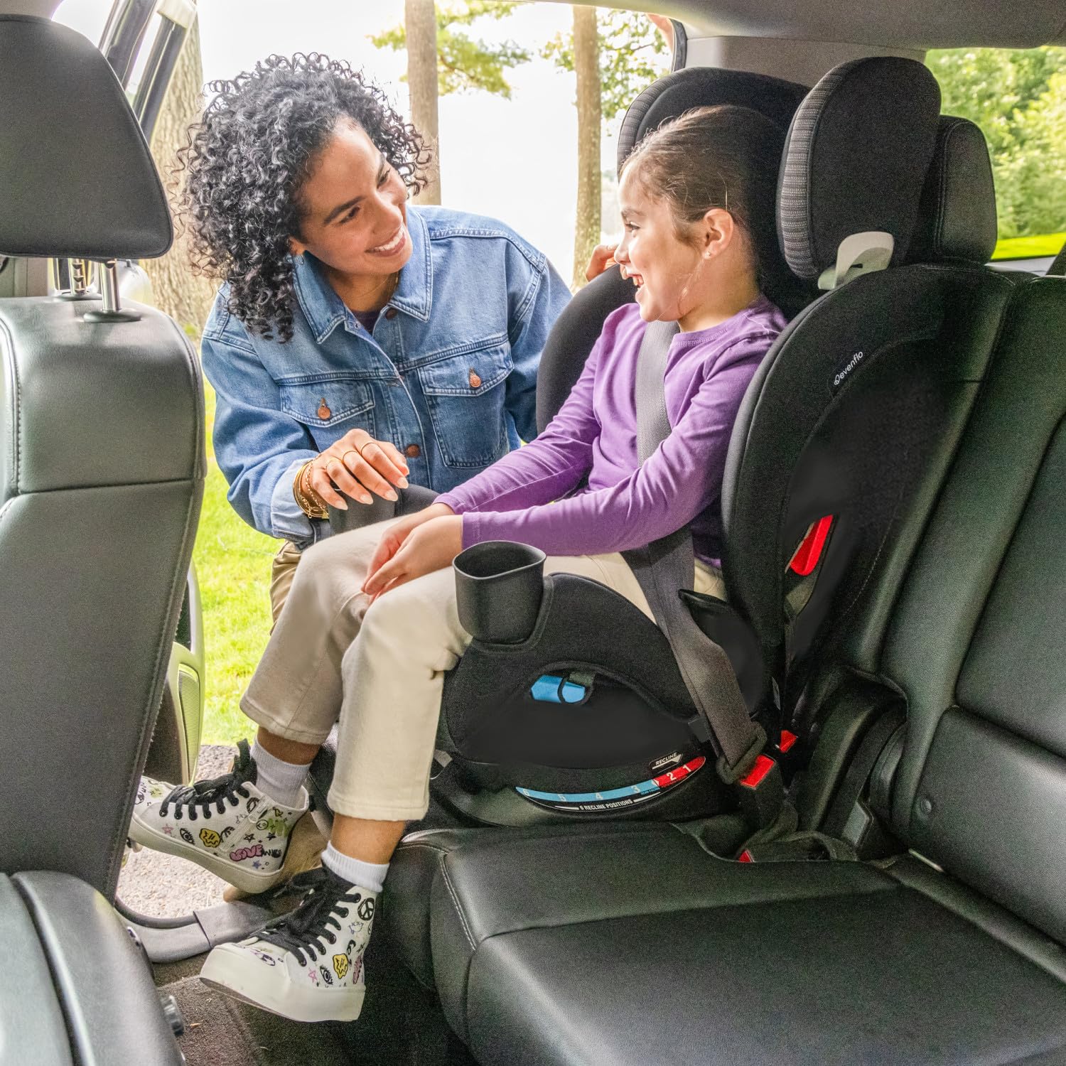 Evenflo All4Stages Slim 4-in-1 Convertible Car Seat (Sanibel Pink)