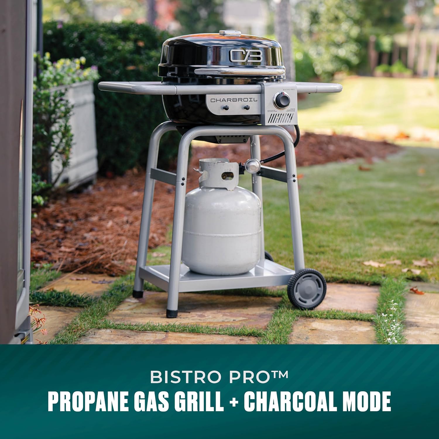Charbroil Bistro Pro Gas Grill for Small Spaces and Patios, Black - 25302161