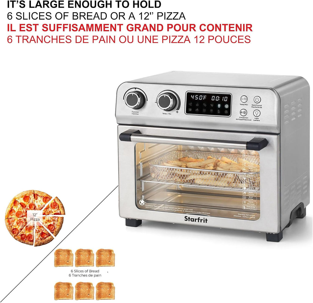 Starfrit 20.885-Quart 1,700-Watt Air Fryer Toaster Oven