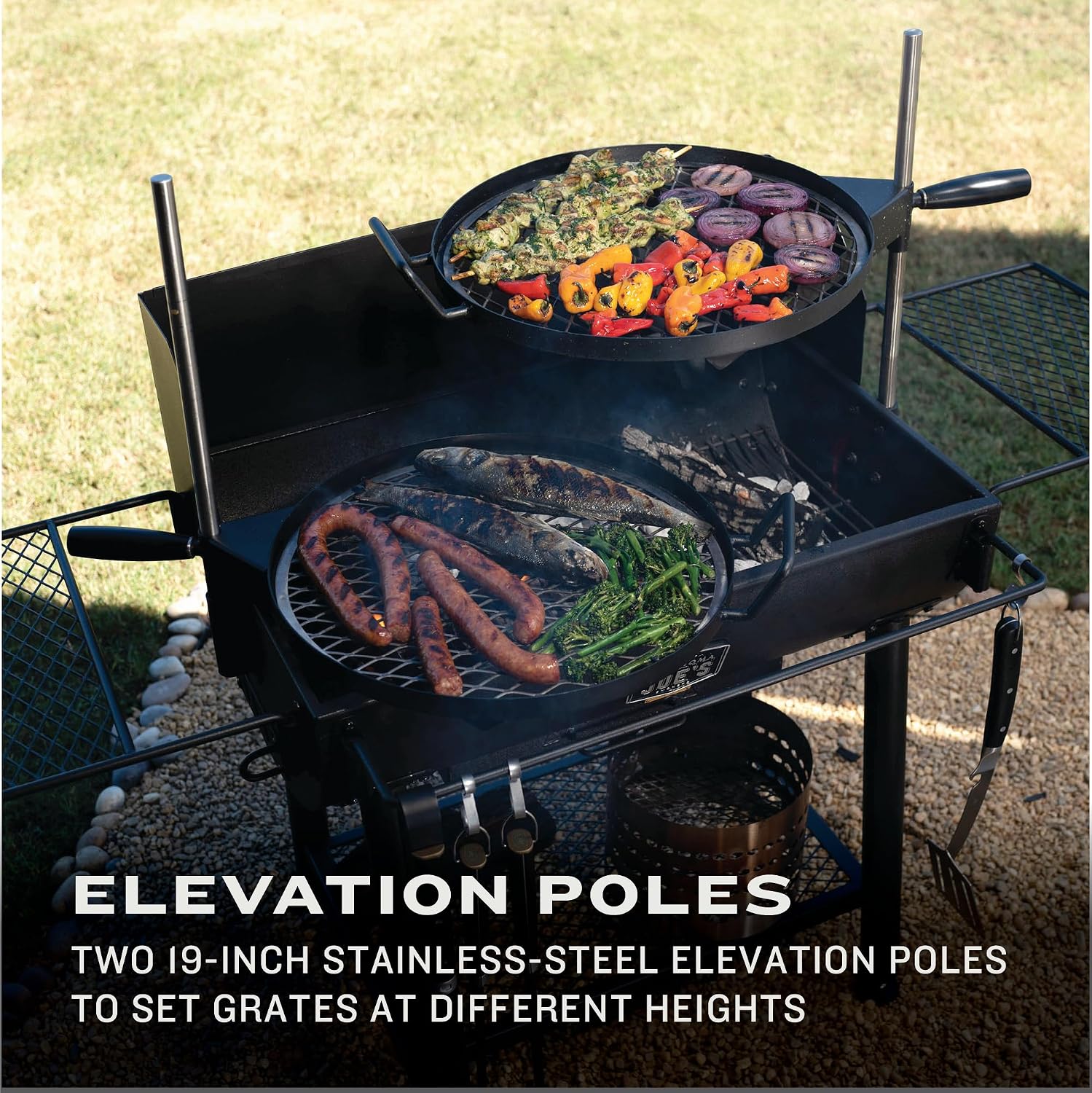 Oklahoma Joe's Firecraft Series Modular Open Fire Barrel Charcoal Grill with 480 sq. in. Cooking Area in Black