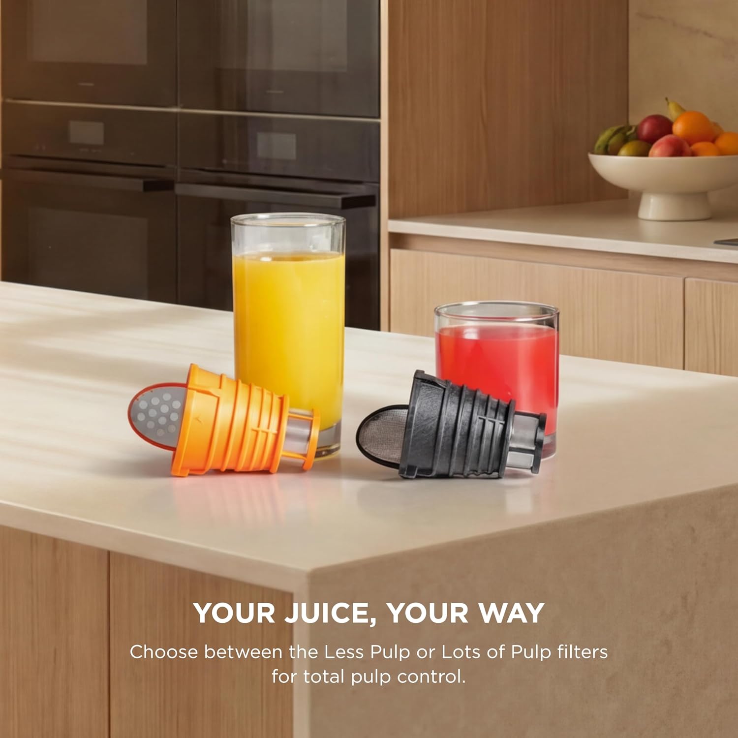 Ninja NeverClog Cold Press Juicer | Powerful Electric Slow Masticating Juicer with Pulp Control | XL Capacity | 24 oz. Juice Jug & 36 oz. Pulp Container | Dishwasher Safe | Navy | 150W | JC151NV