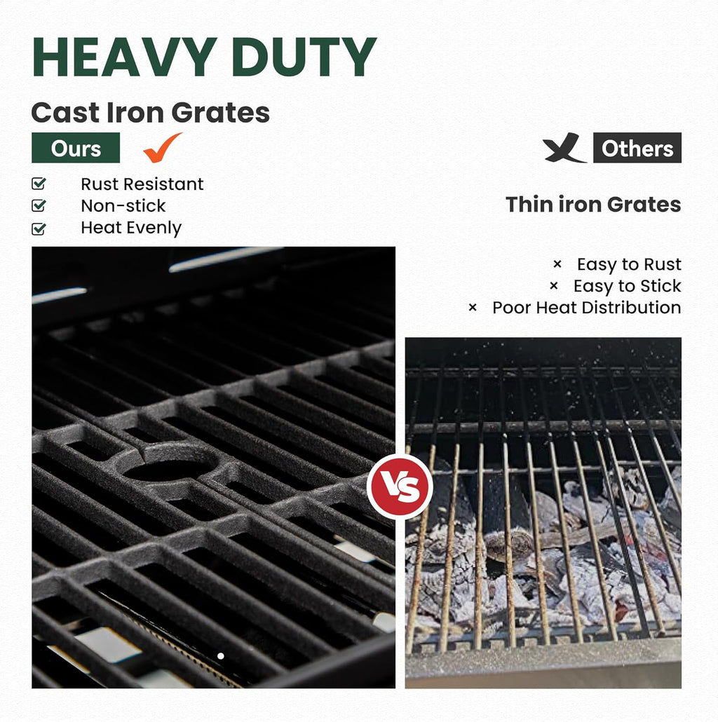2 in 1 Propane Gas BBQ Grill with Side Burner & Porcelain-Enameled Cast Iron Grate, 4-Burner Flat Top Grill, 46,700 BTU Outdoor Barbecue Propane Griddle Grill Combo for Camping, Patio, Backyard