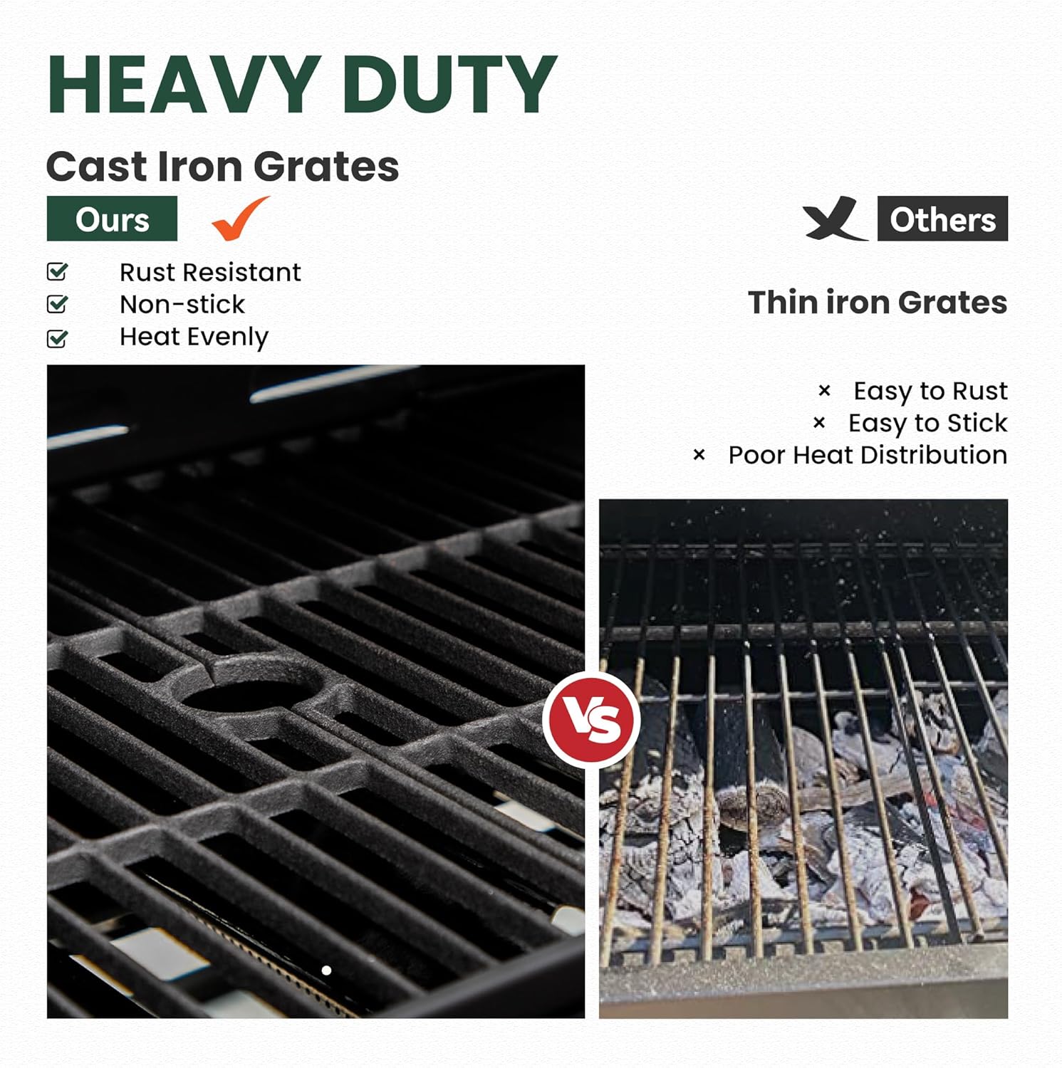 2 in 1 Propane Gas BBQ Grill with Side Burner & Porcelain-Enameled Cast Iron Grate, 4-Burner Flat Top Grill, 46,700 BTU Outdoor Barbecue Propane Griddle Grill Combo for Camping, Patio, Backyard