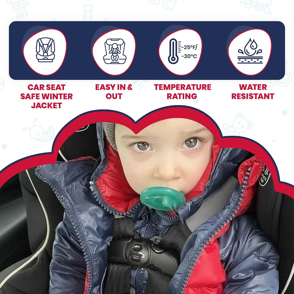 ONE KID The Road Coat Down | Car Seat Safe Winter Jacket | Crash Tested | Unisex | 12 Months-8 Years