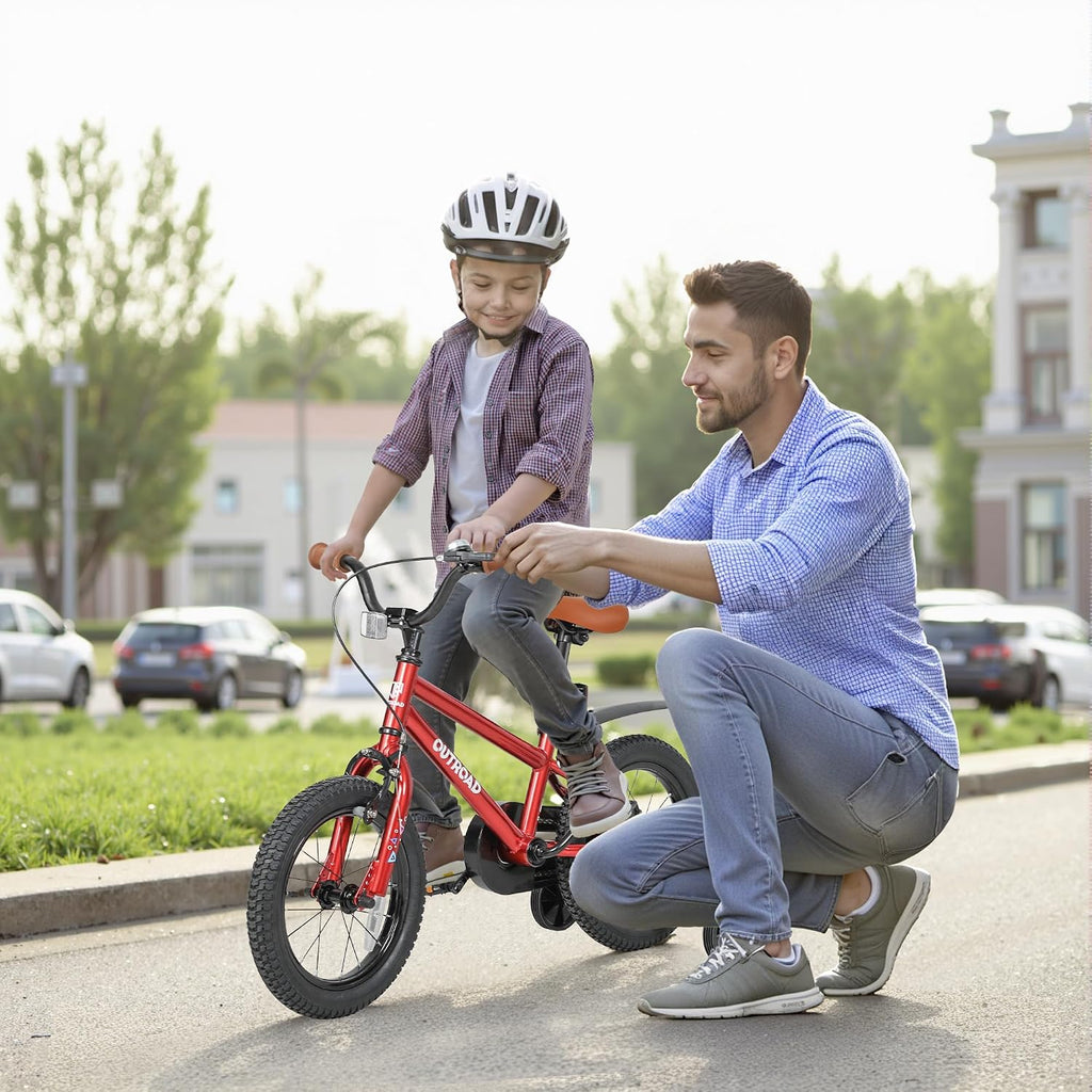 Betterland Folding Kids Bike,14/16/18 Inch Children Bicycle with Training Wheels and Dual Handbrakes Toddler Sport Bicycle for 3-9 Years Old Boys and Girls