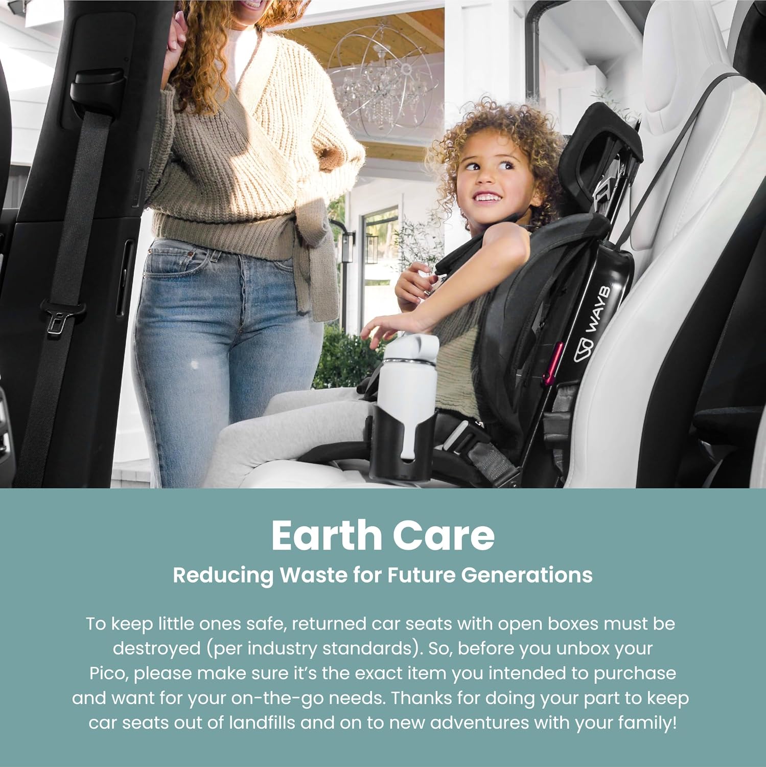 WAYB Pico Travel Car Seat with Premium Carrying Bag- Lightweight, Portable, Foldable - Perfect for Airplanes, Rideshares, and Road Trips - Forward Facing for Kids 26.5–50 lbs and 33.5–45'