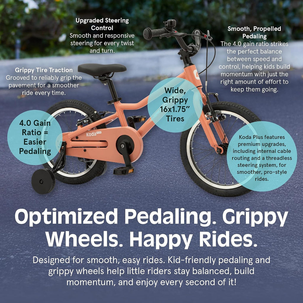 Retrospec Koda Plus Kids Bike for Boys & Girls Ages 4-6 Years - Children's Bicycle, Adjustable Seat & Handlebars