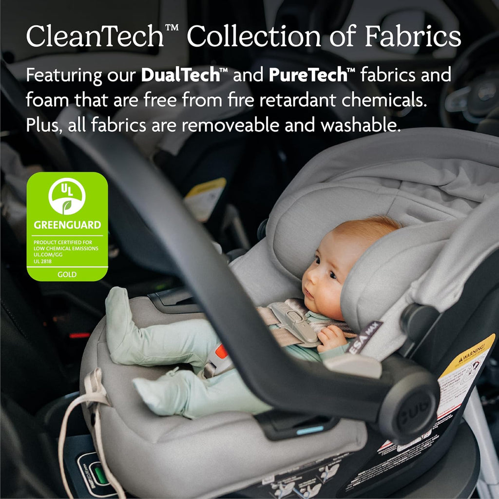 UPPAbaby Mesa Max Infant Car Seat/Base with Load Leg and Robust Infant Insert Included/Innovative Safety Features + Simple Installation/Direct Stroller Attachment/Greyson (Charcoal Mélange)
