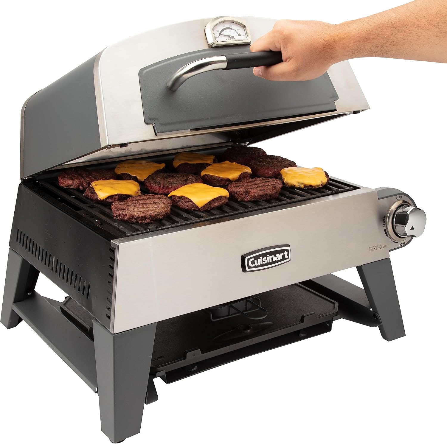 Cuisinart Portable 3-in-1 Grill, Griddle, and Pizza Oven, Perfect for BBQs