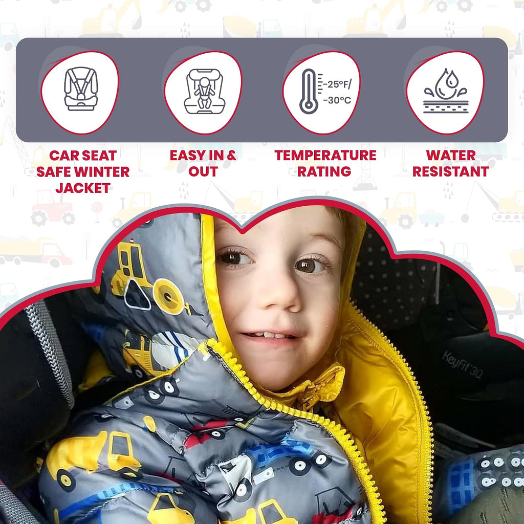 ONE KID The Road Coat Down | Car Seat Safe Winter Jacket | Crash Tested | Unisex | 12 Months-8 Years
