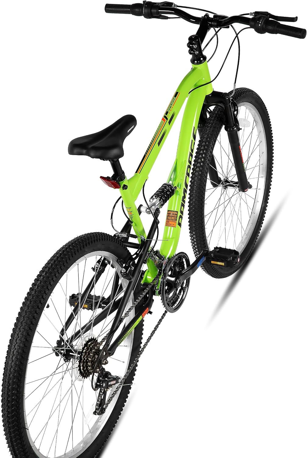 Hiland Full Suspension Mens Mountain Bike, 18 Speed, 26 Inch Wheel, Dual V Brake Bike for Men Womens Adult Bicycle