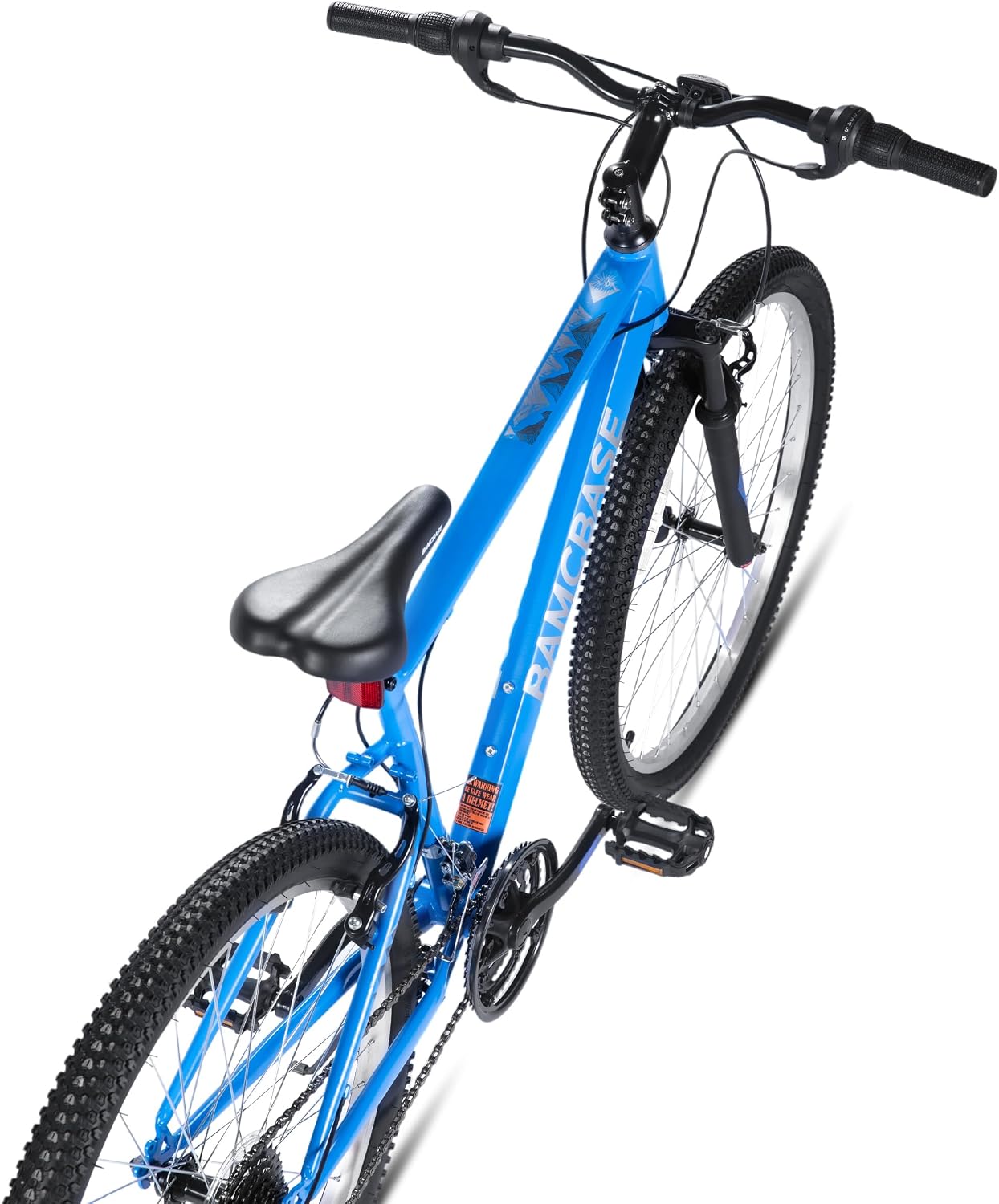 HILAND 26 27 Inch Mountain Bike, Mens Womens MTB with 18 Speeds, High-Tensile Steel Frame, V Brake, Hardtail Bicycle for Adults