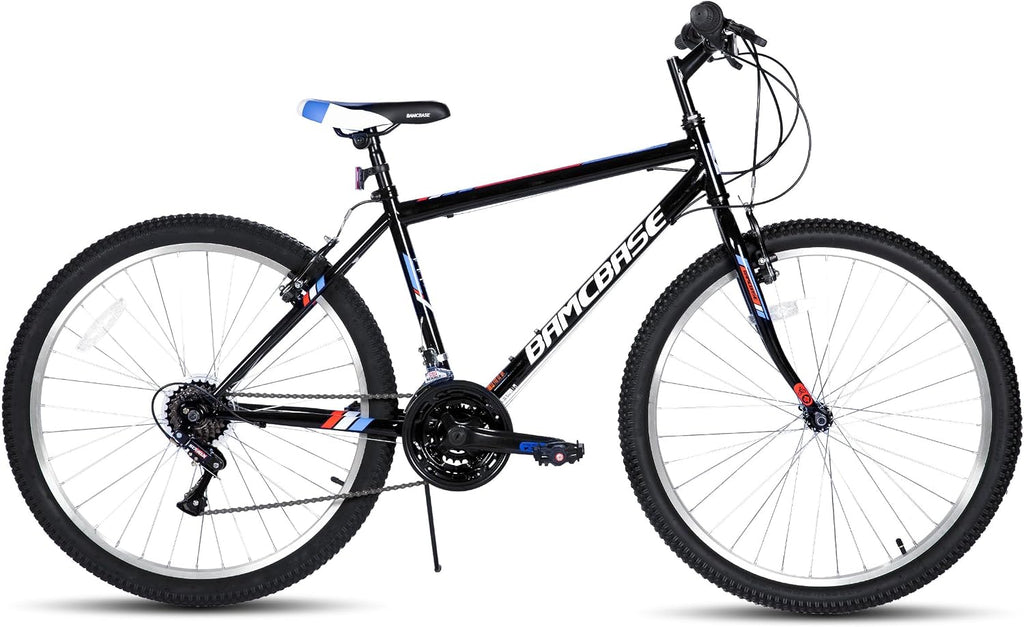 HILAND Adult 26 Inch Mountain Bike, Mens Womens Bicycle, High-Carbon Steel Frame Mountain Bicycle, Sport MTB for Adults, Multi-Color