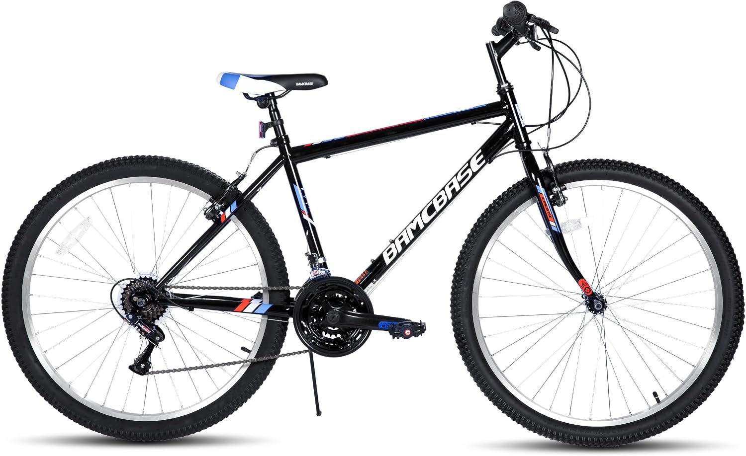HILAND Adult 26 Inch Mountain Bike, Mens Womens Bicycle, High-Carbon Steel Frame Mountain Bicycle, Sport MTB for Adults, Multi-Color