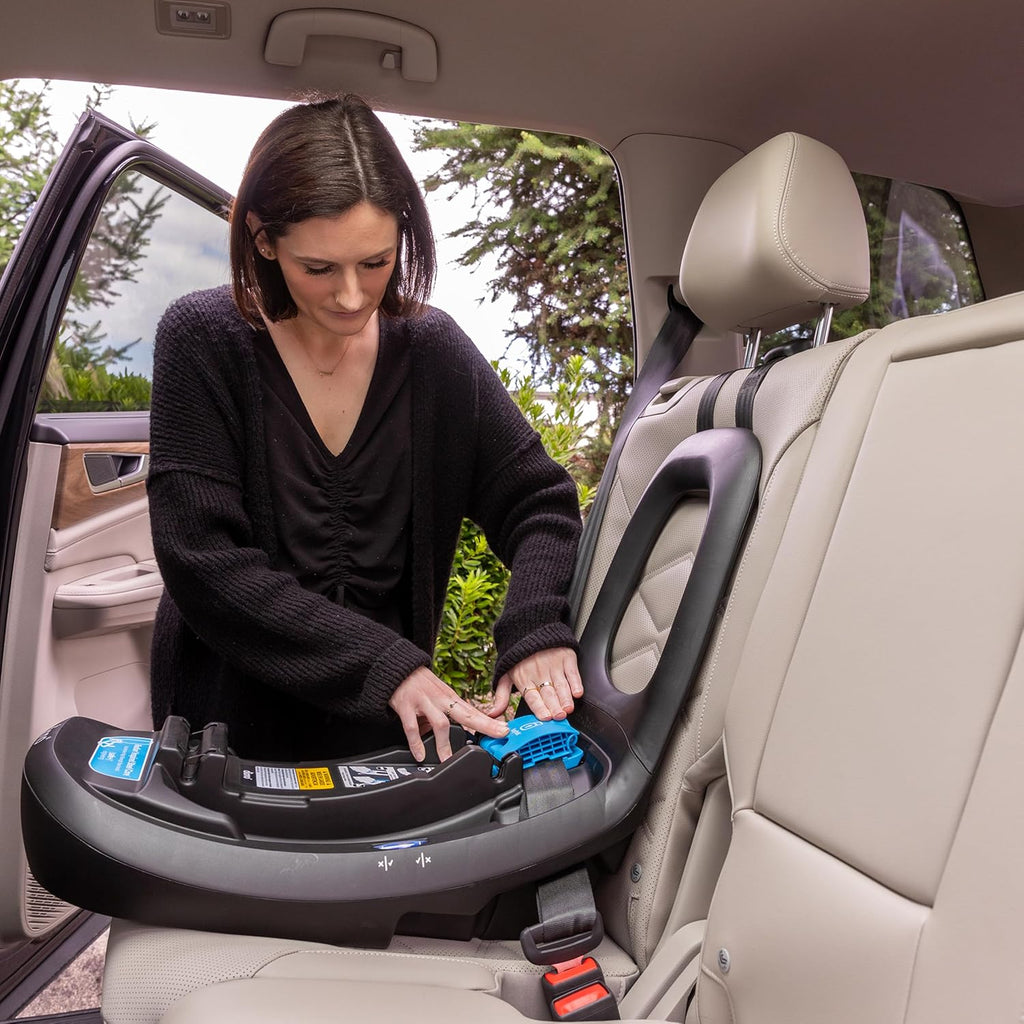 Diono LiteClik30 XT SafePlus Infant Car Seat and Base, Rear-Facing for Infants 4-30lbs, SafePlus Engineering, with Infant Insert, UPF 50+ Sunshade (Gray Glacier Frost)