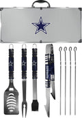 NFL Siskiyou Sports Fan Shop Dallas Cowboys Steel Tailgater BBQ Set w/Case 8 piece Gray