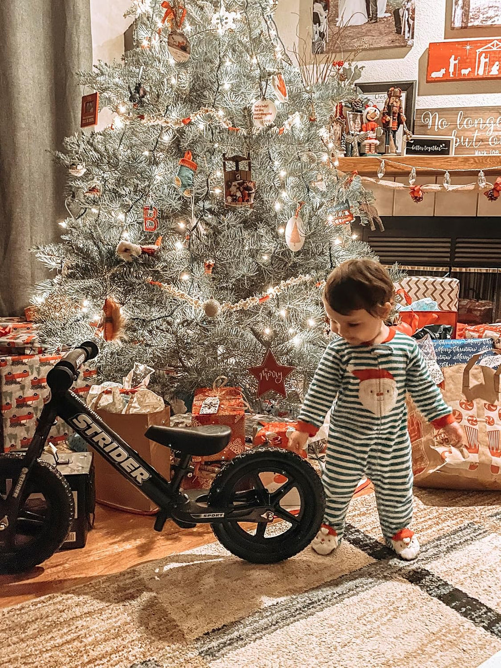 Strider 12' Sport Bike - No Pedal Balance Bicycle for Kids 1 to 4 Years - Includes Safety Pad, Padded Seat, Mini Grips & Flat-Free Tires - Tool-Free Assembly & Adjustments