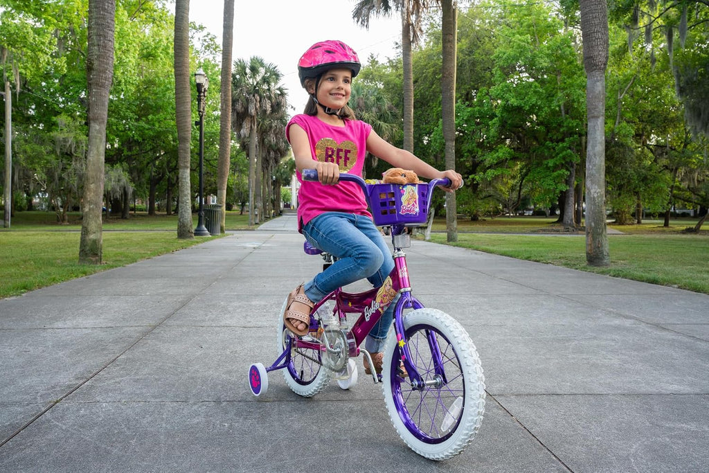 Dynacraft Barbie 12, 16, 18-inch Girls' Bike for Kids Ages 3-9 Years - Fun and Stylish Design, Sturdy and Durable, Perfect for Kids Learning to Ride, Easy to Assemble, Ideal for Young Riders