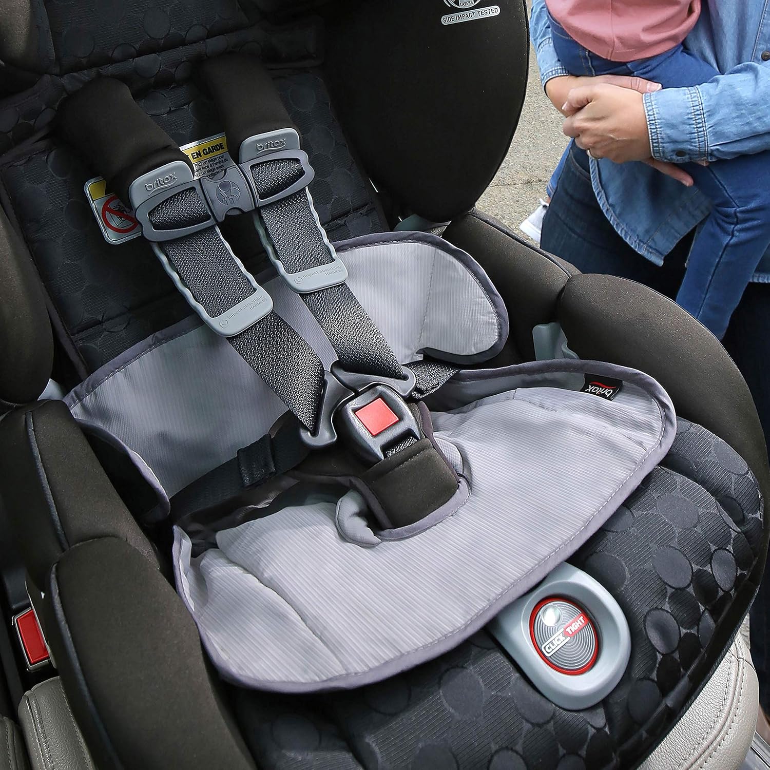 Britax Car Seat Waterproof Liner - Moisture Wicking Fabric No Slip Grip Machine Washable Crash Tested (Pack of 6)