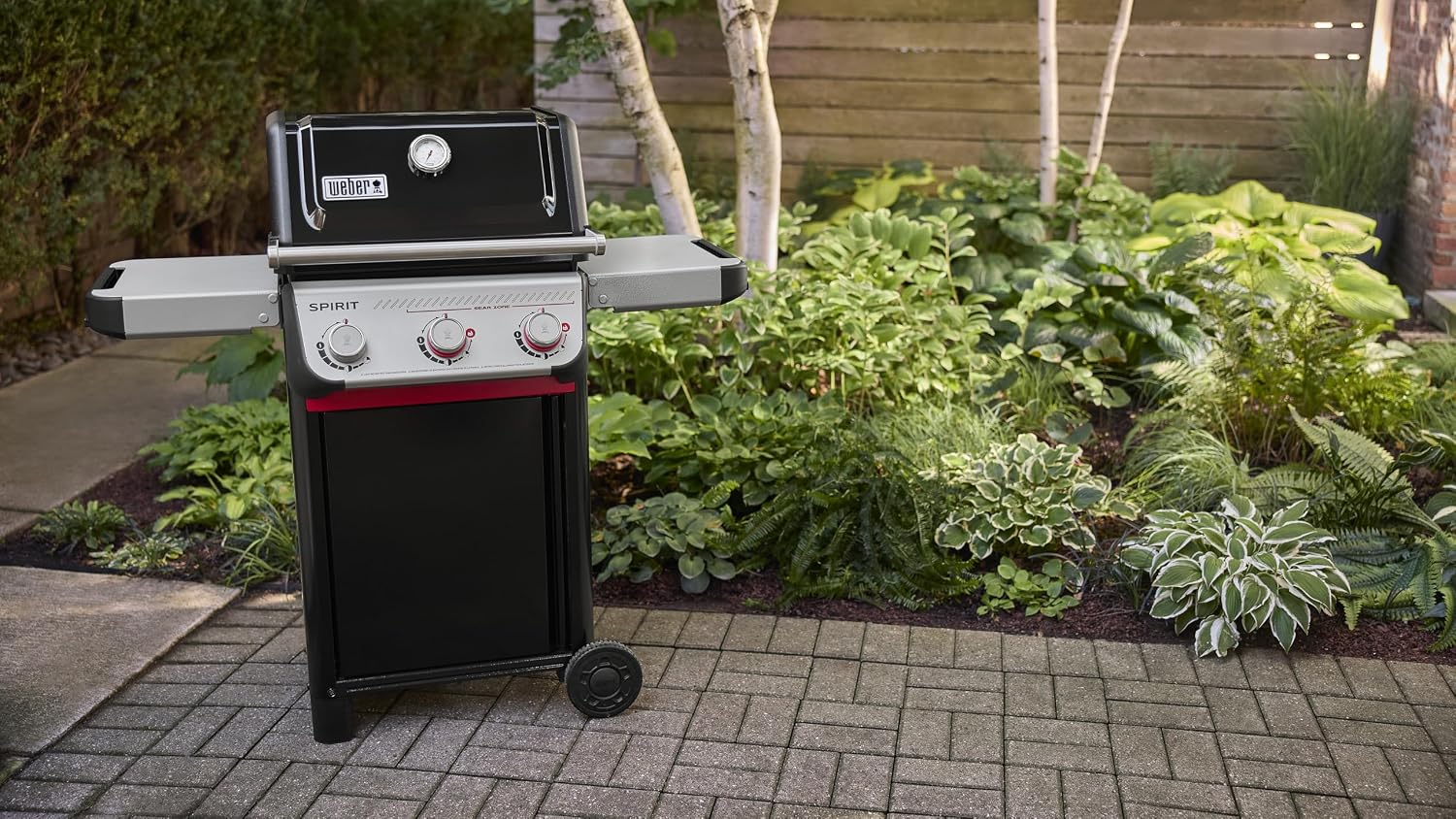 Weber Spirit E-325 Liquid Propane Gas Grill for Outdoor Cooking and BBQ, 3 Burners and 2 Boost Burners, Black – Porcelain-Enameled Cast-Iron Grates, Sear Zone