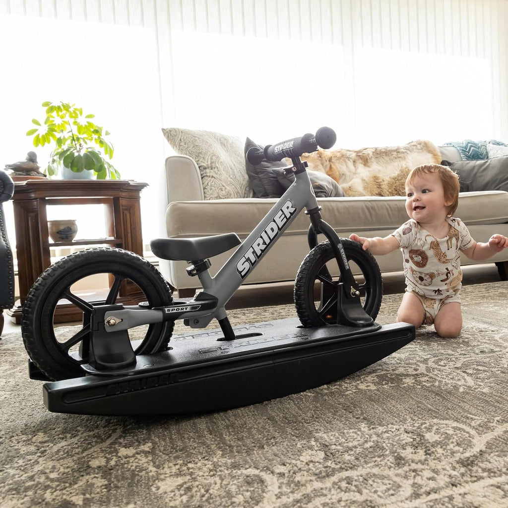 Strider Sport 2-in-1 Rocking Bike - Helps Teach Baby How to Ride a Balance Bicycle - for Kids 6 Months to 4 Years - Easy Assembly & Adjustments