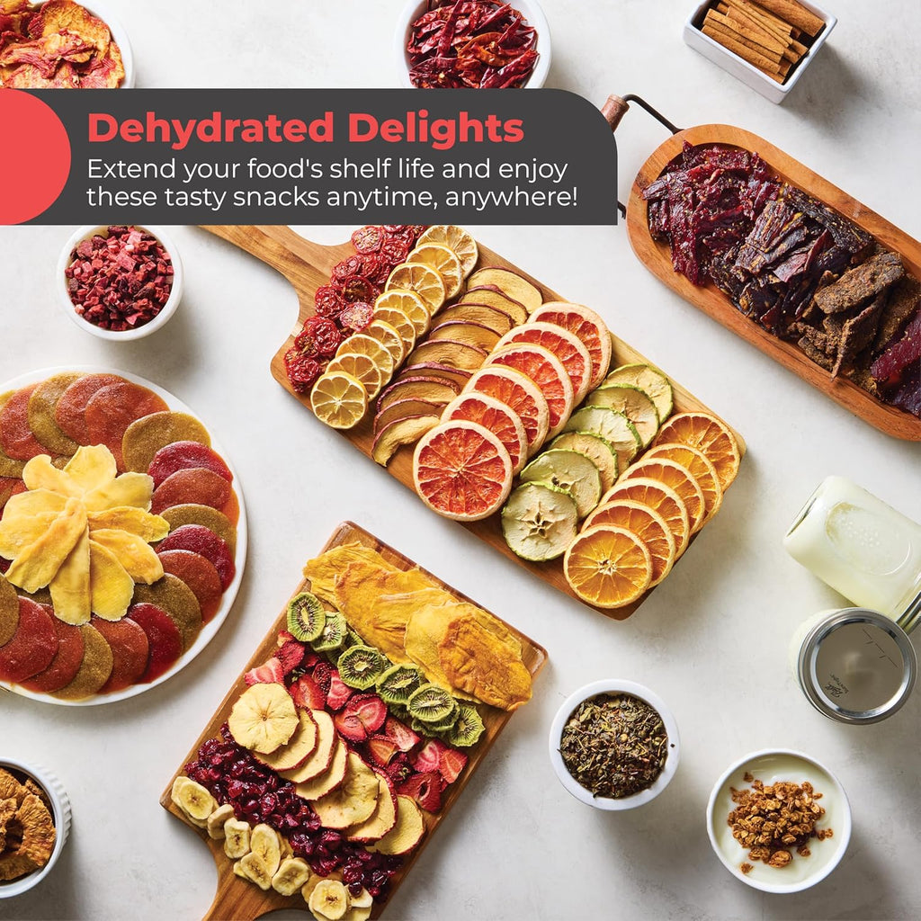 Magic Mill Pro Food Dehydrator Machine | Powerful 600W Rear Fan Even-Drying System | 7 Full-Size Stainless Steel Trays | 95°-176° Temperature Control, 48H Timer, Keep Warm + Auto Shutoff | ETL Listed