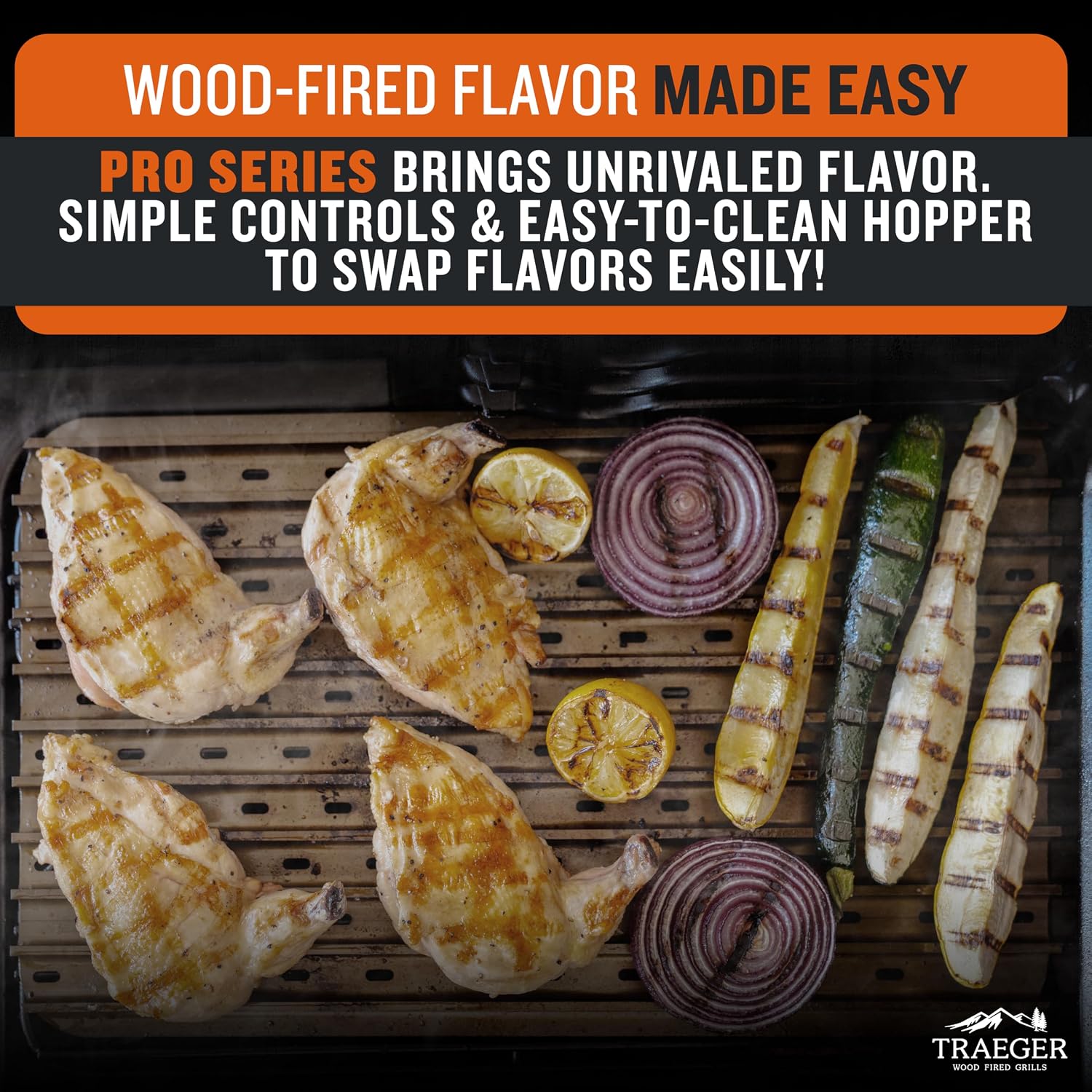 Traeger Grills Pro 22 Wood Pellet Grill & Smoker, Electric Pellet Smoker Grill Combo, 6-in-1 BBQ Versatility, 572 sq. in. Grilling Capacity, Meat Probe, 450 Degree Max Temperature, 18LB Hopper, Bronze