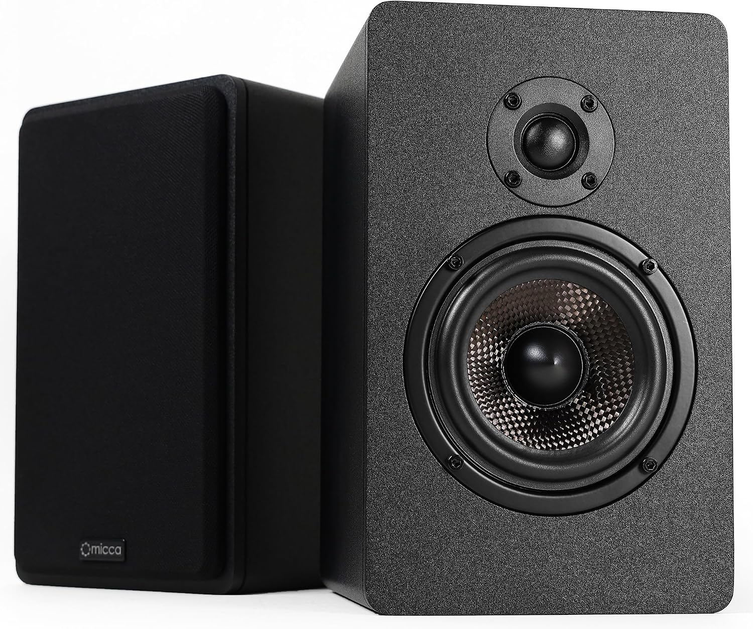 Micca MB42X G2 Passive Bookshelf Speakers for Home Theater Surround Sound, Stereo, and Passive Near Field Monitor, 2-Way (Black, Pair)