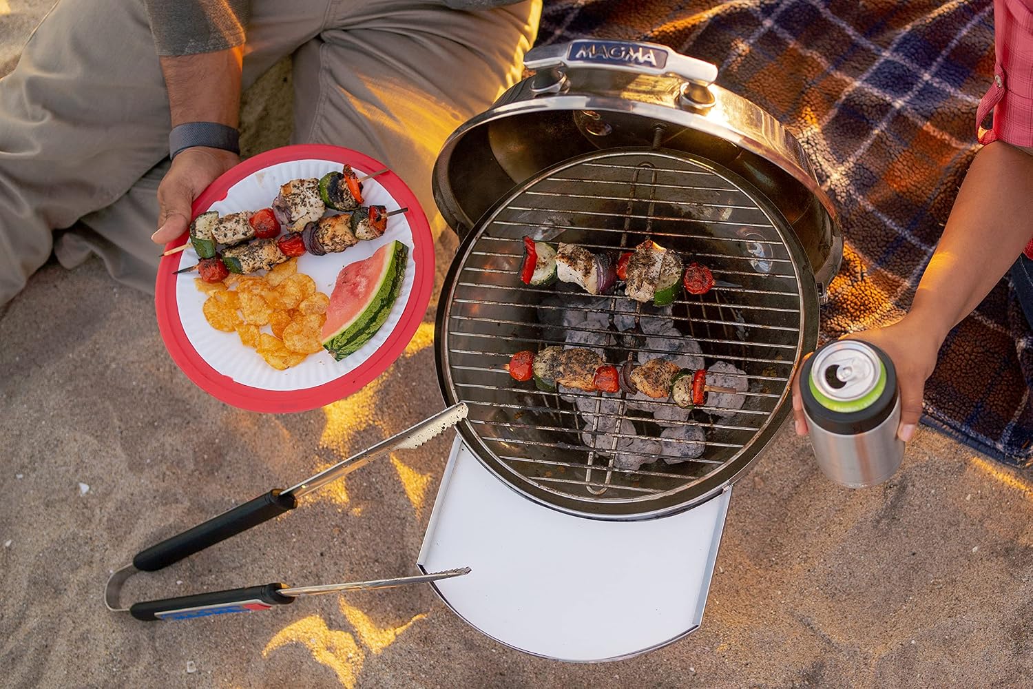 Magma C10-100 Beach Fire Charcoal Grill | Portable Beach BBQ | Compact Charcoal Grill | Outdoor Grill