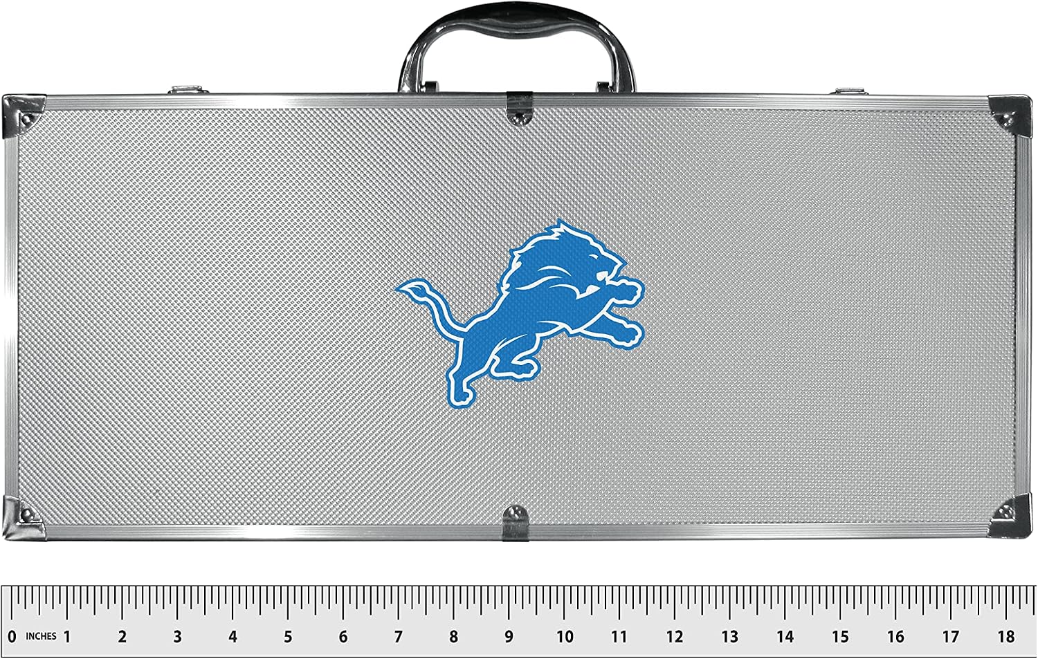 NFL Siskiyou Sports Fan Shop Detroit Lions Steel Tailgater BBQ Set w/Case 8 piece Gray