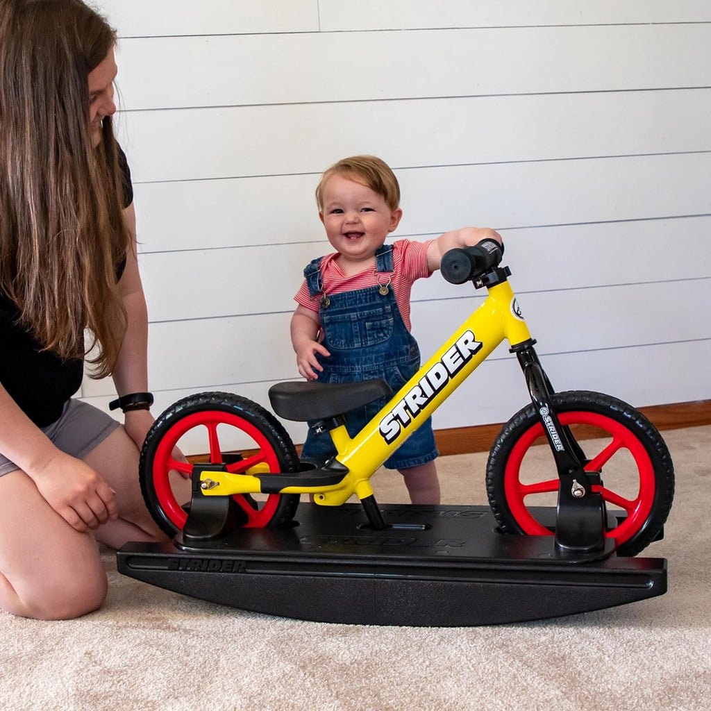 Strider Sport 2-in-1 Rocking Bike - Helps Teach Baby How to Ride a Balance Bicycle - for Kids 6 Months to 4 Years - Easy Assembly & Adjustments