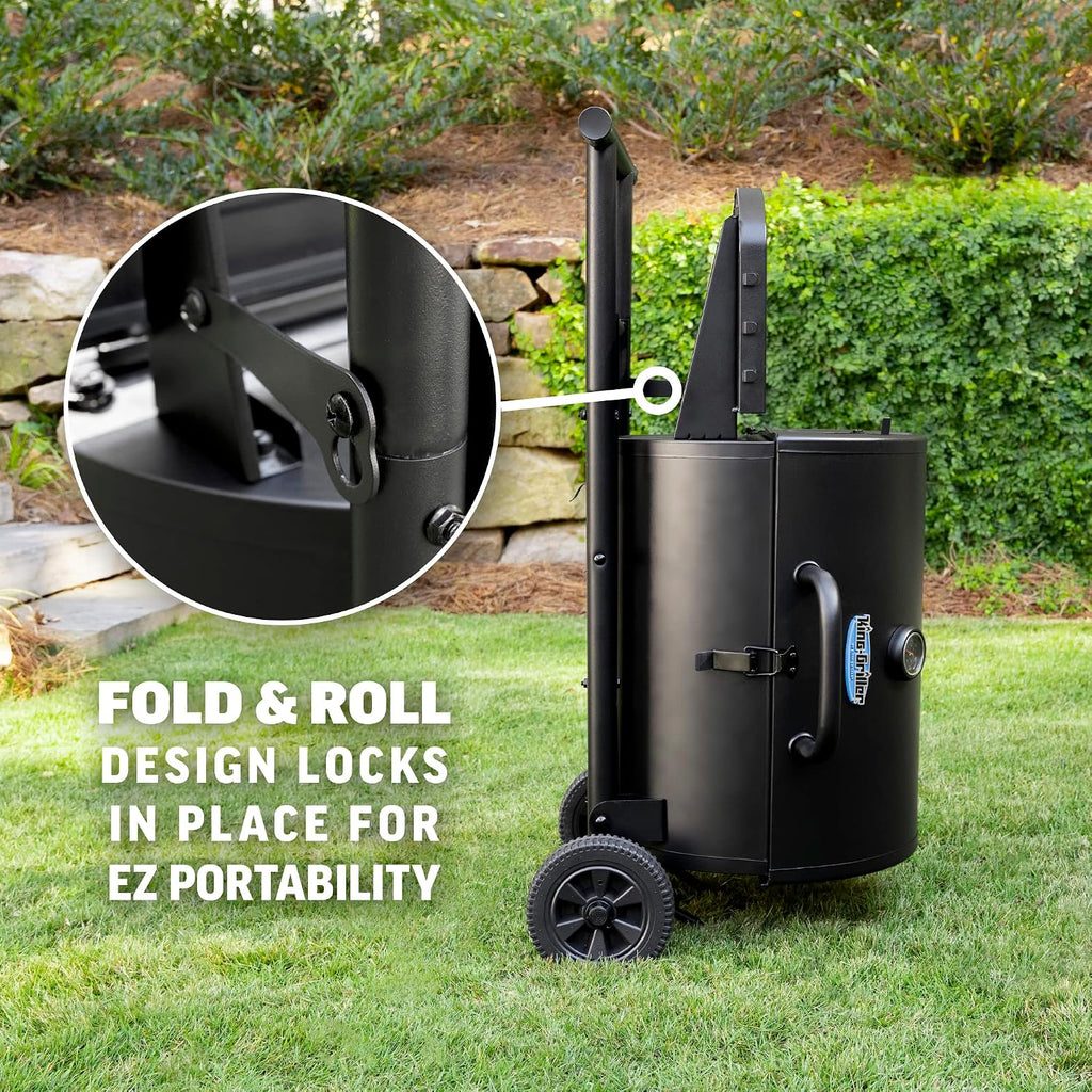 Char-Griller E1816 King-Griller Gambler Portable Charcoal Grill in Black