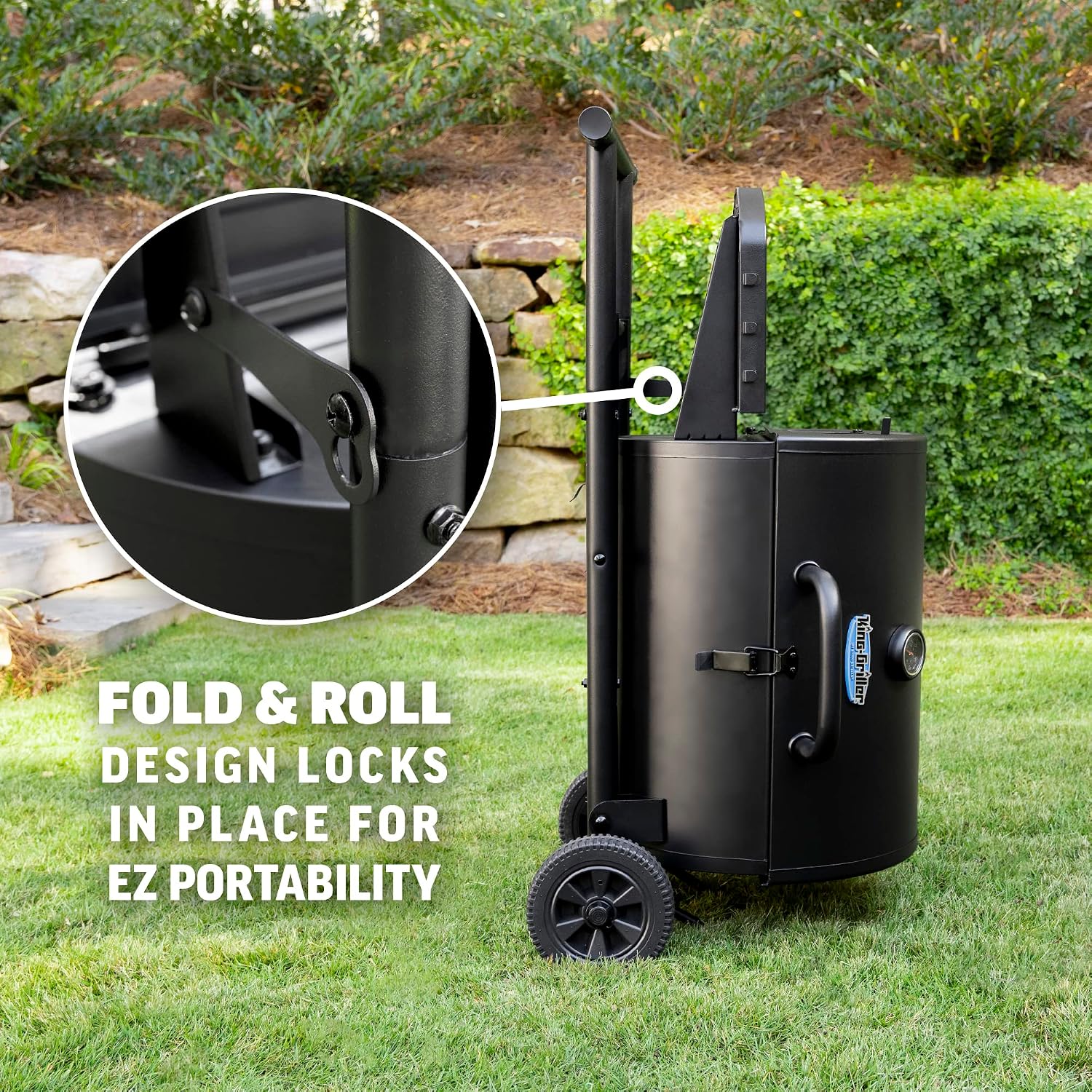 Char-Griller E1816 King-Griller Gambler Portable Charcoal Grill in Black