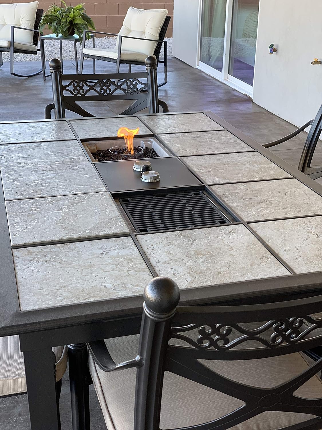 Generations Series Dual Table Grill W/Controls | Korean BBQ Table | Raclette Style | Hibachi | Fire Pit Inert Compatable | (Table sold Separately)