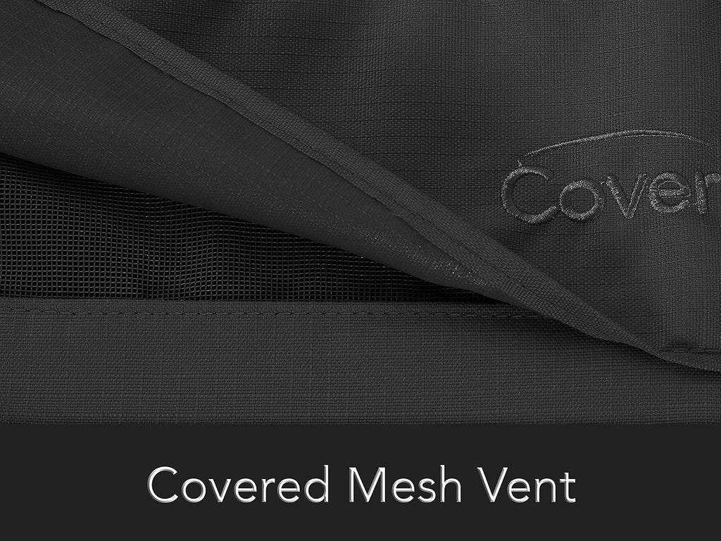 Covermates Prestige Island Grill Cover - Heavy-Duty All-Weather Outdoor BBQ Cover with Mesh Vents, Water-Resistant 900D Polyester Protection for Large Island Grills, 98 Inch, Black
