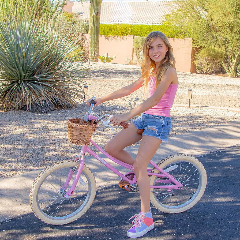 JOYSTAR Girls Bike for 2-12 Years Old Toddlers and Kids, 12' 14' 16' 18' 20' Retro Style Kids Bike with Training Wheels, 18 20 Inch Children Bicycle with Kickstand