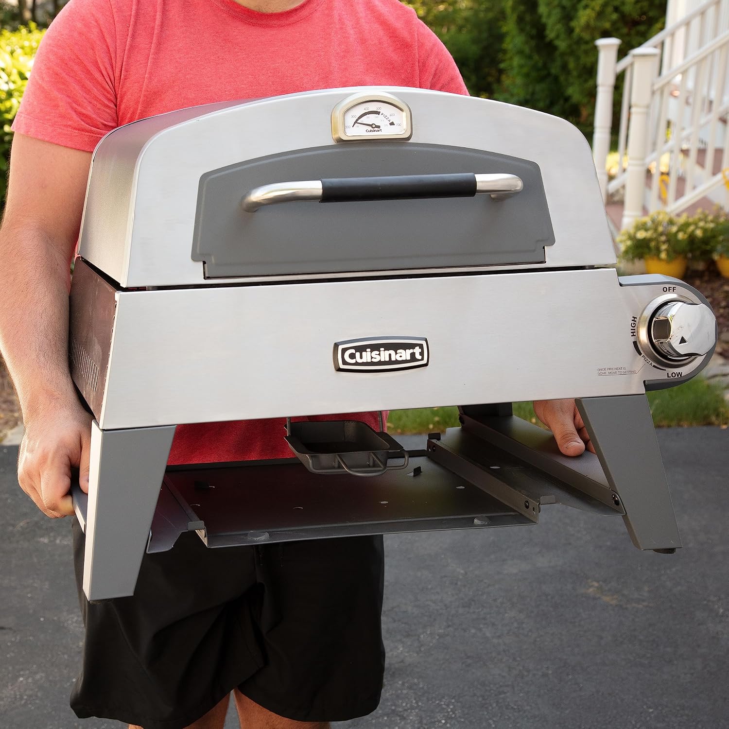 Cuisinart Portable 3-in-1 Grill, Griddle, and Pizza Oven, Perfect for BBQs