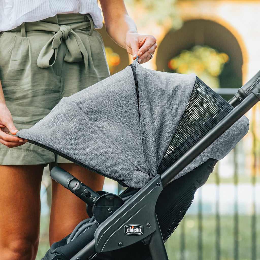 Chicco Corso Primo ClearTex Modular Travel System, Corso Primo Modular Stroller with KeyFit 35 Zip ClearTex Infant Car Seat and Base, Aspen/Black