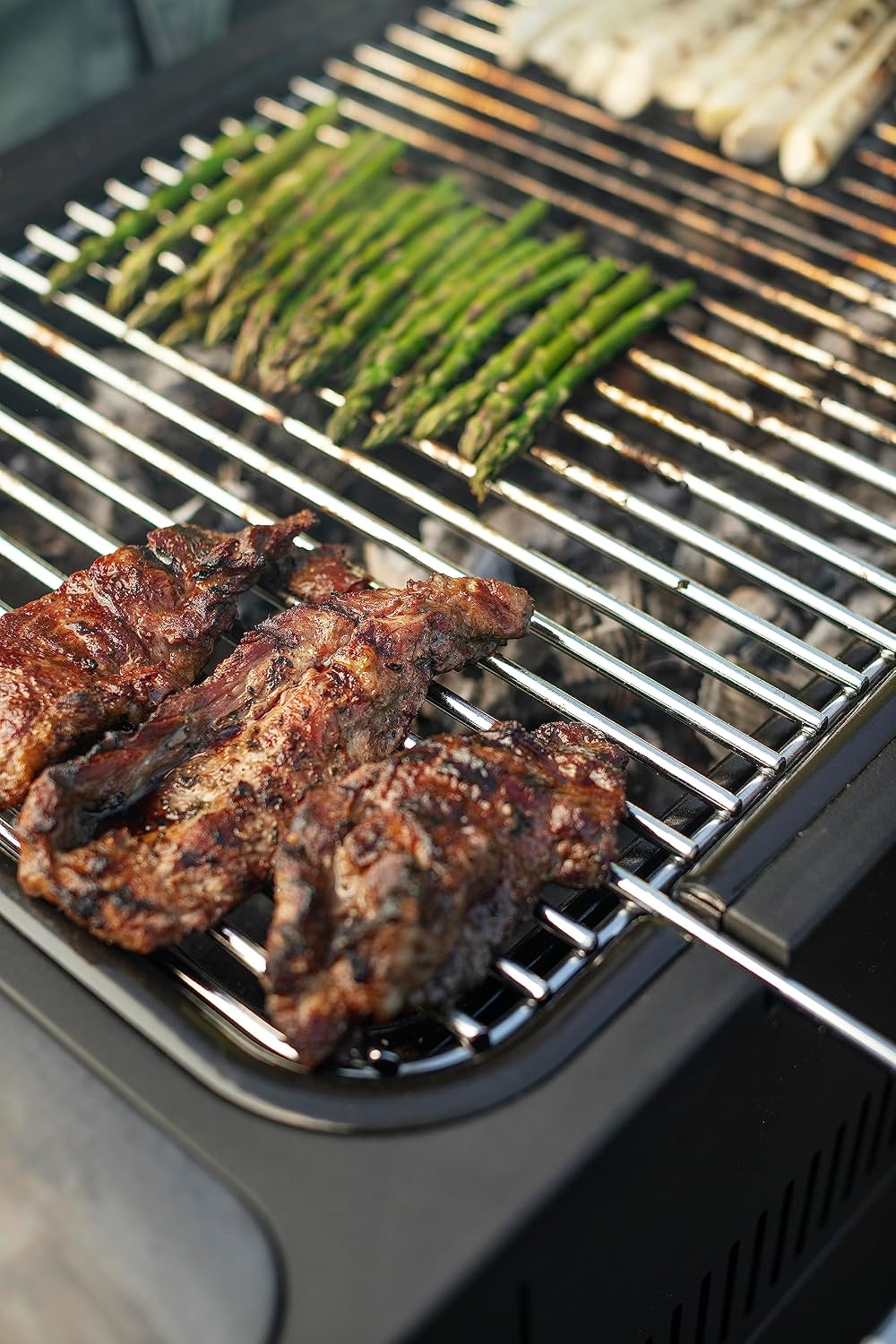 Everdure HUB II 54-Inch Charcoal Grill with Patented Built-in Rotisserie System & Quick Electric Ignition, Outdoor BBQ Grill, Electric Starter, Adjustable Height, Easy Clean-Up
