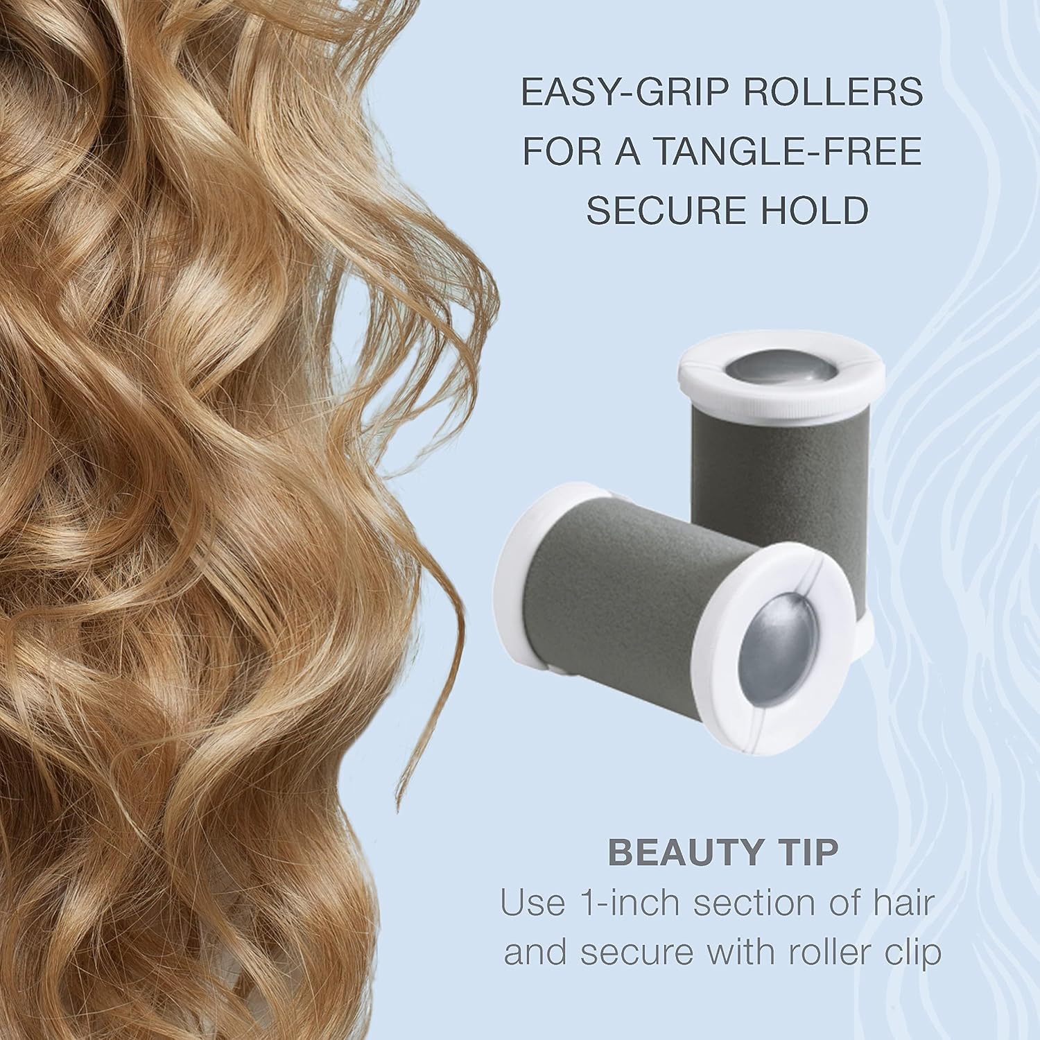 Conair Double Ceramic Hot Rollers for Long,Medium & Short Hair,5 Ceramic Flocked 1½-Inch Heated Hair Rollers with Clips,Hot Curlers for Women,Volume & Curls,Dual Voltage,Pink/White,(Pack of 6)