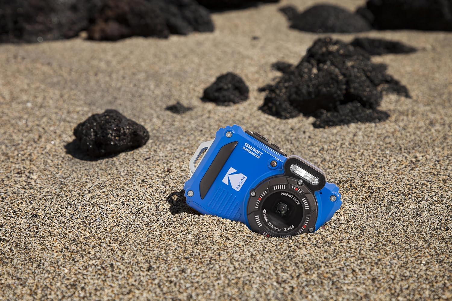Kodak PIXPRO WPZ2 Waterproof Digital Camera, 16MP with 4X Optical Zoom, Shockproof, Dustproof, 1080p Video, Wi-Fi, Blue