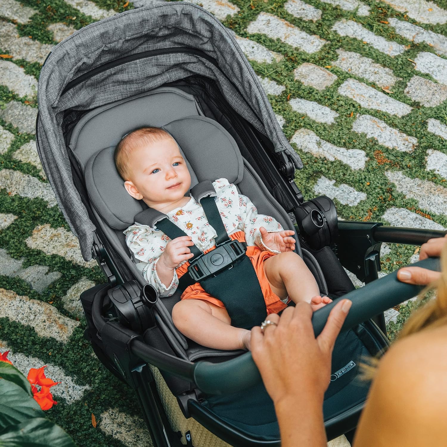 Chicco Corso Primo ClearTex Modular Travel System, Corso Primo Modular Stroller with KeyFit 35 Zip ClearTex Infant Car Seat and Base, Aspen/Black